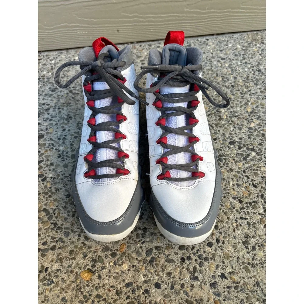 Air Jordan 9 Retro Fire Red White Cool Grey CT8019-162 Men's Size 7